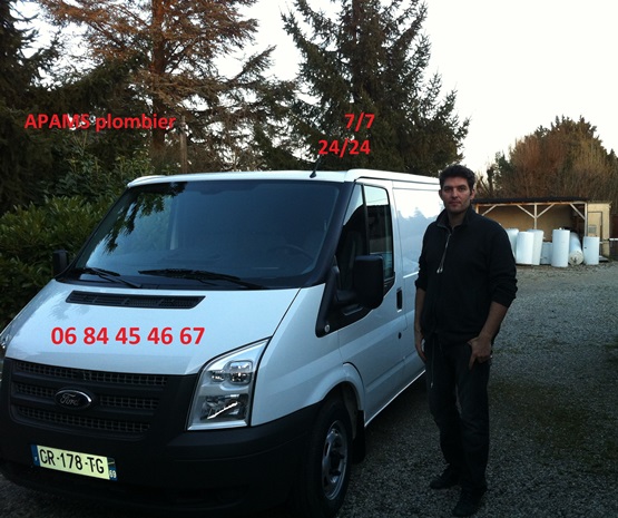 Apams Camion plomberie Massieux Camion David MARTIN, plombier à Massieux